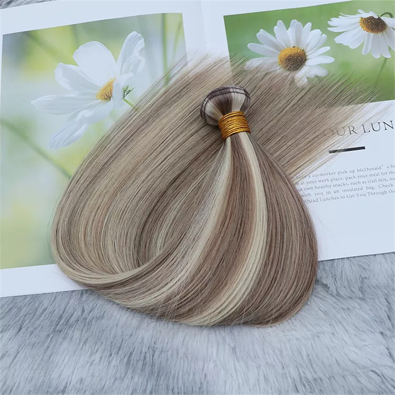 Hot Selling Factory Price Virgin Remy Virgin Flat Weft Hair Extension Piano Color